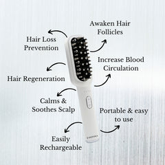 TresRich LED Comb | Best Hair Scalp Massager with Red & Purple Light for Scalp Treatment Hyderabad | Bangalore