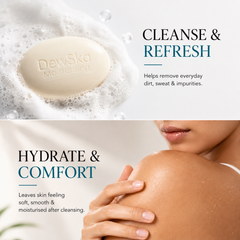 Dewska Moisturizing Soap for Dry & Rough Skin | With Olive Extract, Almond Oil, Vitamin E & Shea Butter