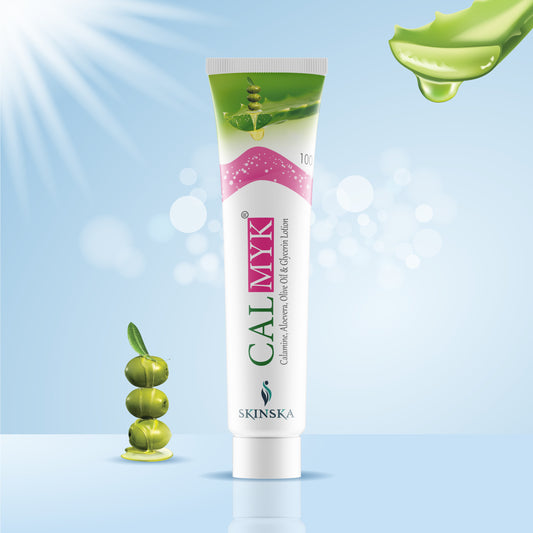 Calmyk Lotion with Calamine, Aloevera, Oilve Oil & Glycerine - Hydrate, Protect & Nourish