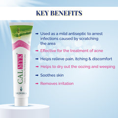 Calmyk Lotion with Calamine, Aloevera, Oilve Oil & Glycerine - Hydrate, Protect & Nourish
