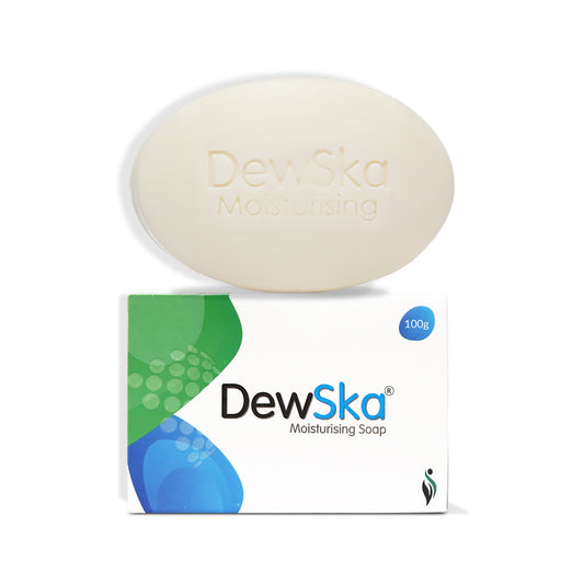 Dewska moisturising bathing bar  with vitamin E, shea butter, almond oil and olive oil for hydrating nourishment