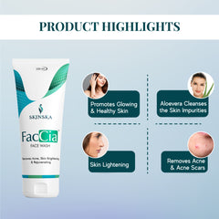 Faccia Anti-Acne Face Wash | Best Face Wash with Glycolic Acid Hyderabad | Bangalore