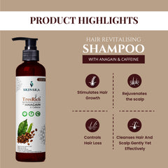 TresRich Revitalising Shampoo with Anagain | Best Anti-hair Fall Shampoo Hyderabad | Bangalore