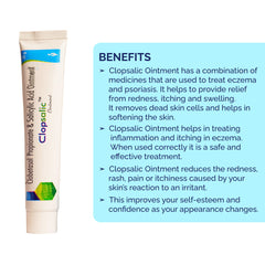 Clopsalic ointment with clobetasol propionate and salicylic acid ointment for anti-inflammation