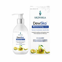 Dewska moisturising lotion with avocado and Vitamin  E for 48 hours deep moisturisation