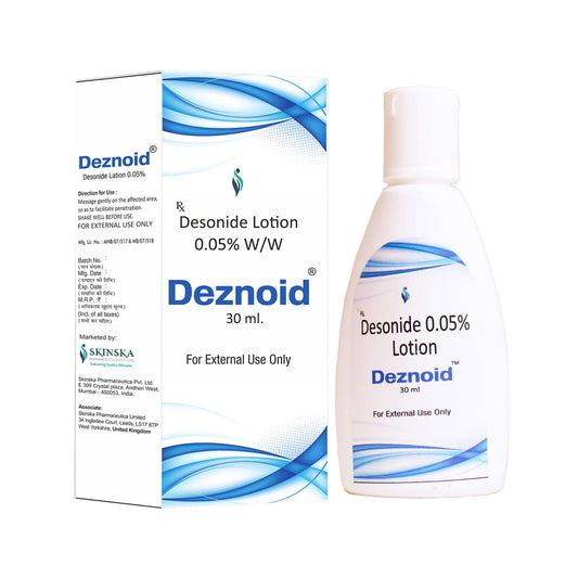 Deznoid lotion with 0.05% Desonide, for anti-inflammation and allergic skin reactions to treat inflammation