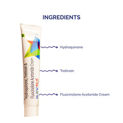 Glowska cream with Hydroquinone, tretinoin, and fluocinolone acetonide cream, for lightening and anti-inflammatory action