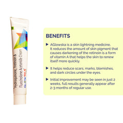 Glowska cream with Hydroquinone, tretinoin, and fluocinolone acetonide cream, for lightening and anti-inflammatory action
