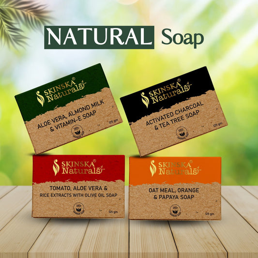 Skinska Naturals 4 Set Naturals Soaps Combo