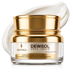 Dewsol Urea Cream with Glycolic Acid | Intensive Moisturiser for Cracked Heels & Dry Skin