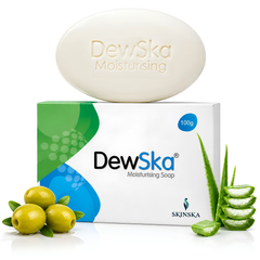 Dewska Moisturizing Soap for Dry & Rough Skin | With Olive Extract, Almond Oil, Vitamin E & Shea Butter