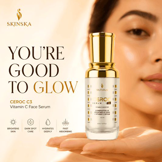 Ceroc C3 Vitamin-C Face Serum | Brightening & Glow Boosting Serum with Hyaluronic Acid & Vitamin E