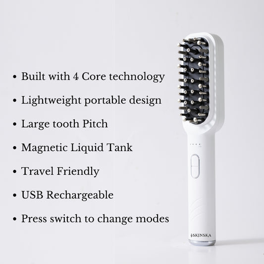 TresRich LED Hair Growth Massager Comb with Red & Purple Light for Scalp Treatment