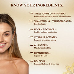 Ceroc C3 Vitamin-C Face Serum | Brightening & Glow Boosting Serum with Hyaluronic Acid & Vitamin E