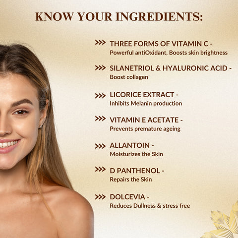 Ceroc C3 Vitamin-C Face Serum | Brightening & Glow Boosting Serum with Hyaluronic Acid & Vitamin E