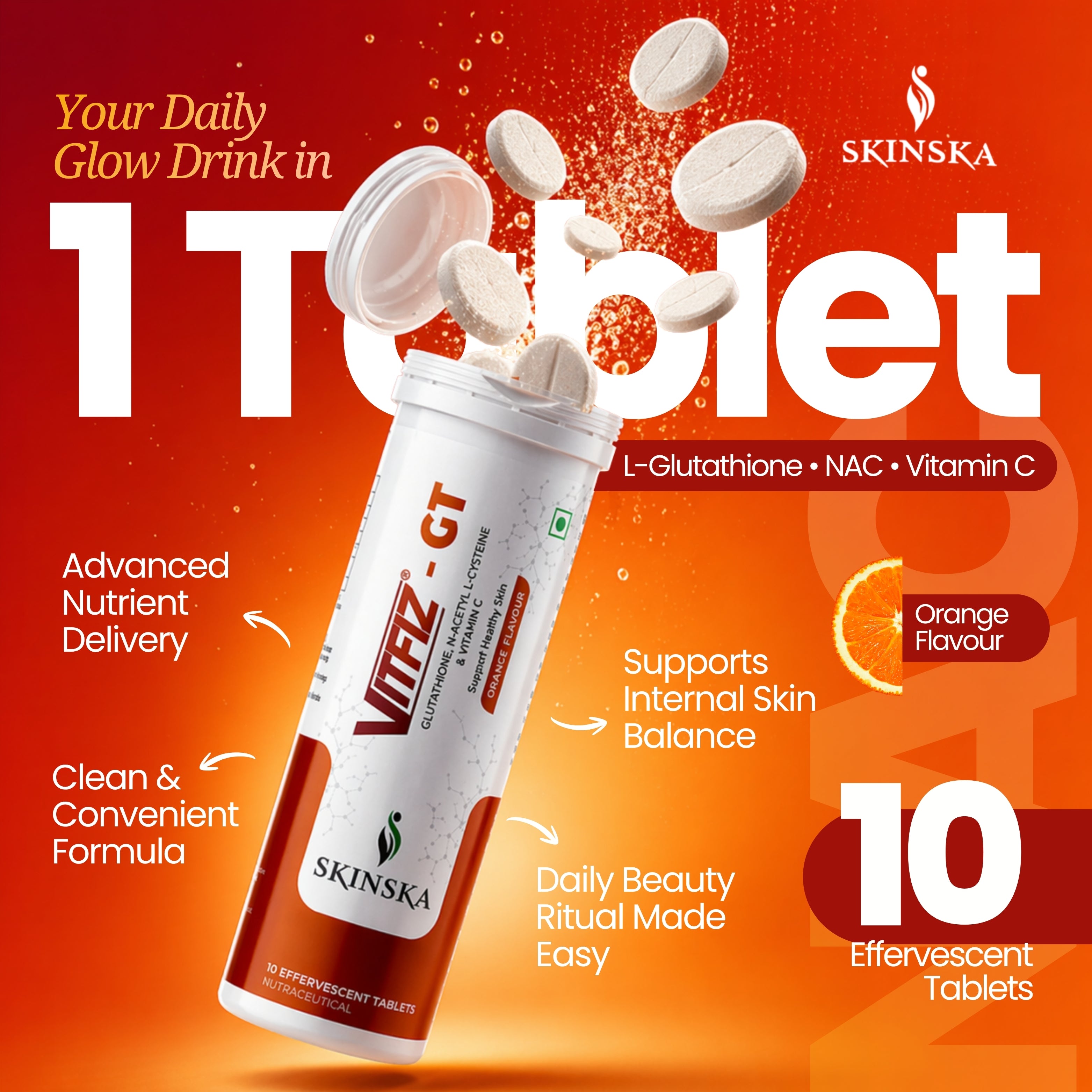 Vitfiz-GT Effervescent Tablets with Vitamin-C  Skinska
