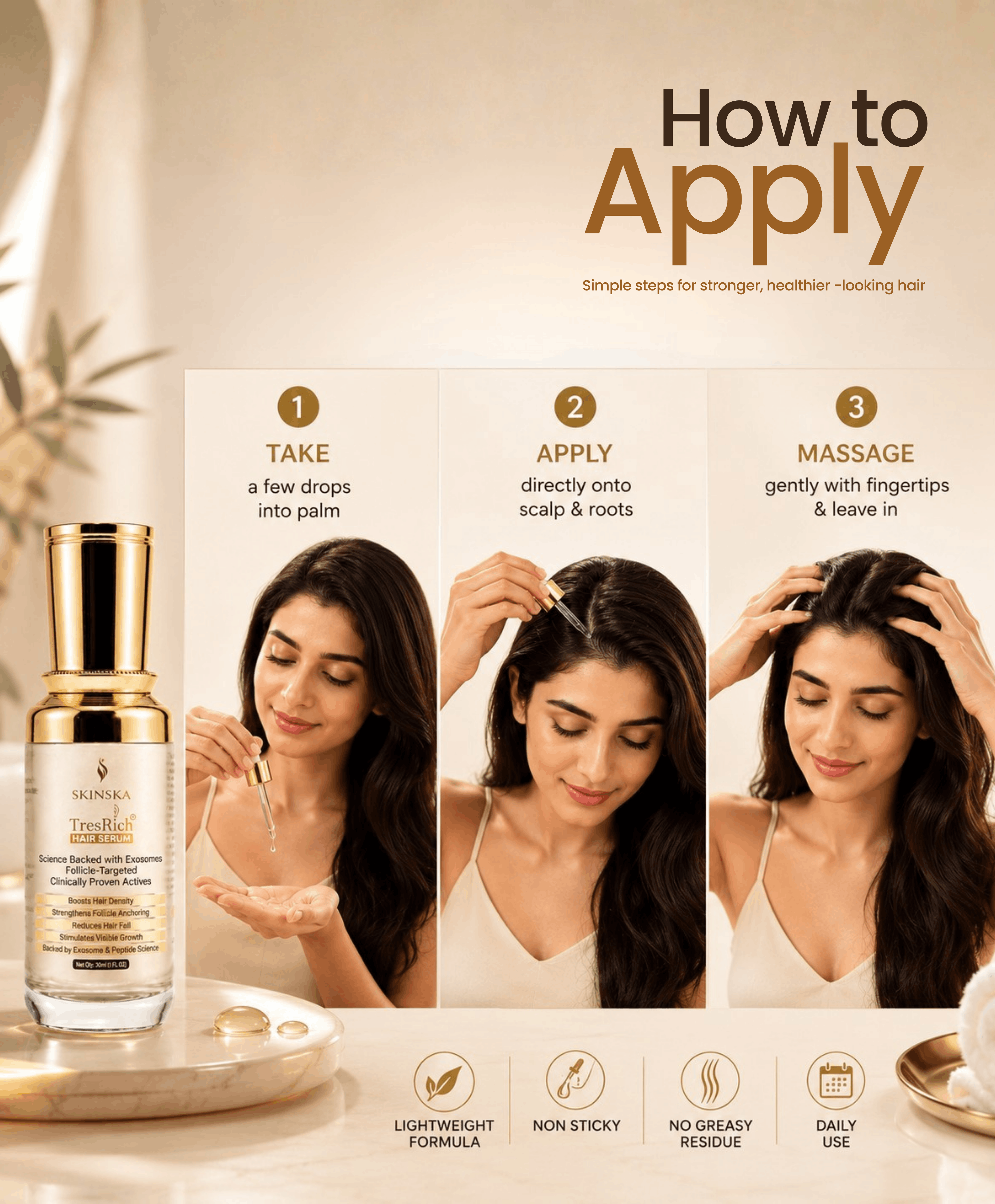 TresRich Hair Serum – Advanced Exosome & Peptide Hair Growth Formula