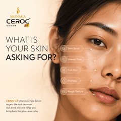 Ceroc C3 Vitamin-C Face Serum | Brightening & Glow Boosting Serum with Hyaluronic Acid & Vitamin E