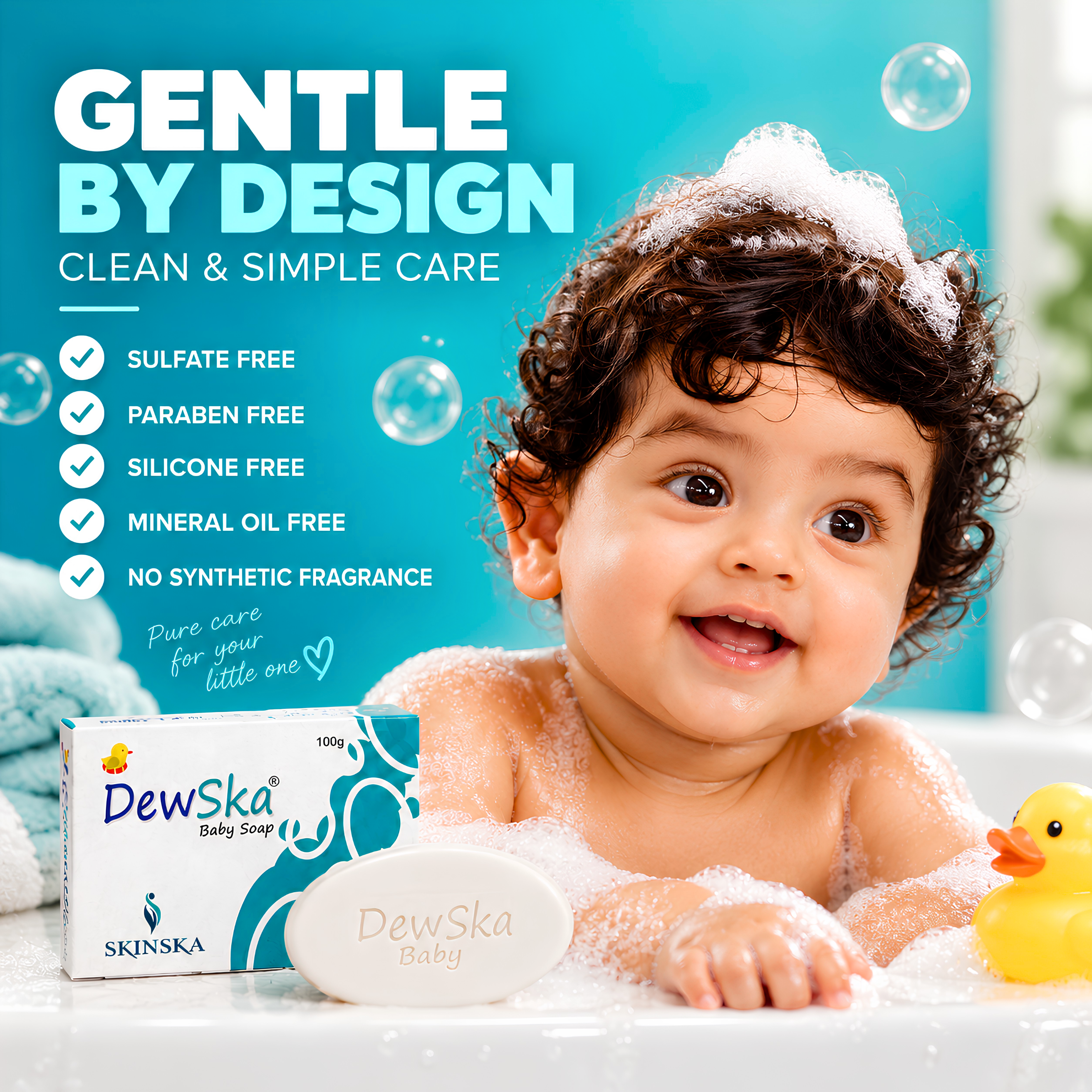 Dewska Baby Bath Soap | Gentle Moisturising Cleanser for Baby’s Delicate Skin