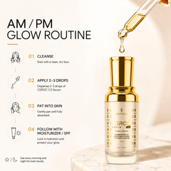 Ceroc C3 Vitamin-C Face Serum | Brightening & Glow Boosting Serum with Hyaluronic Acid & Vitamin E