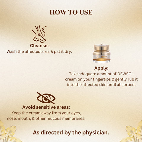 Dewsol Urea Cream with Glycolic Acid | Intensive Moisturiser for Cracked Heels & Dry Skin