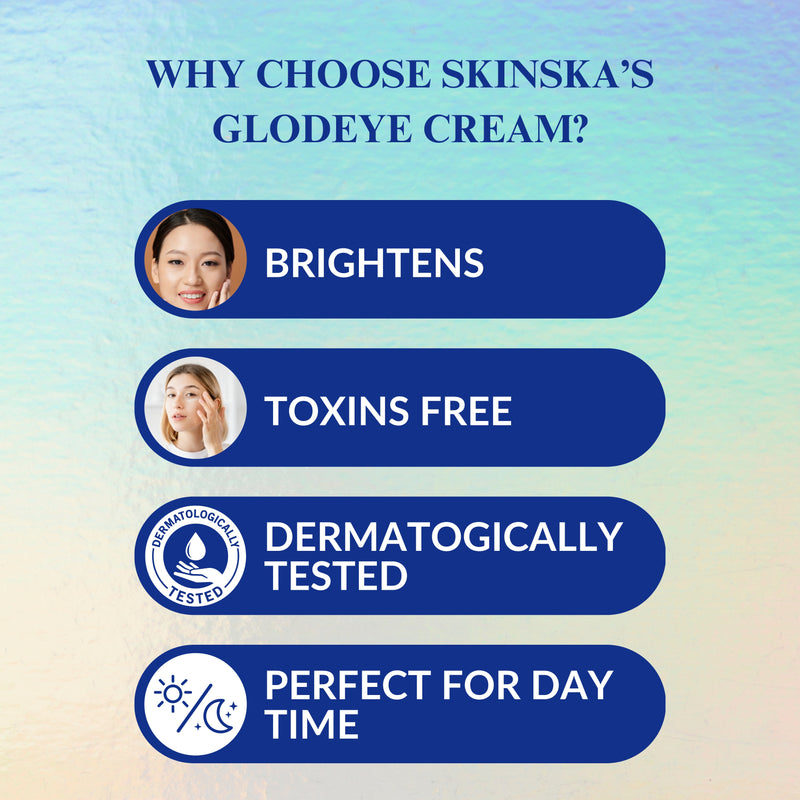 Glodeye Brightening Under Eye Cream | For Dark Circles, Fine lines & Puffiness