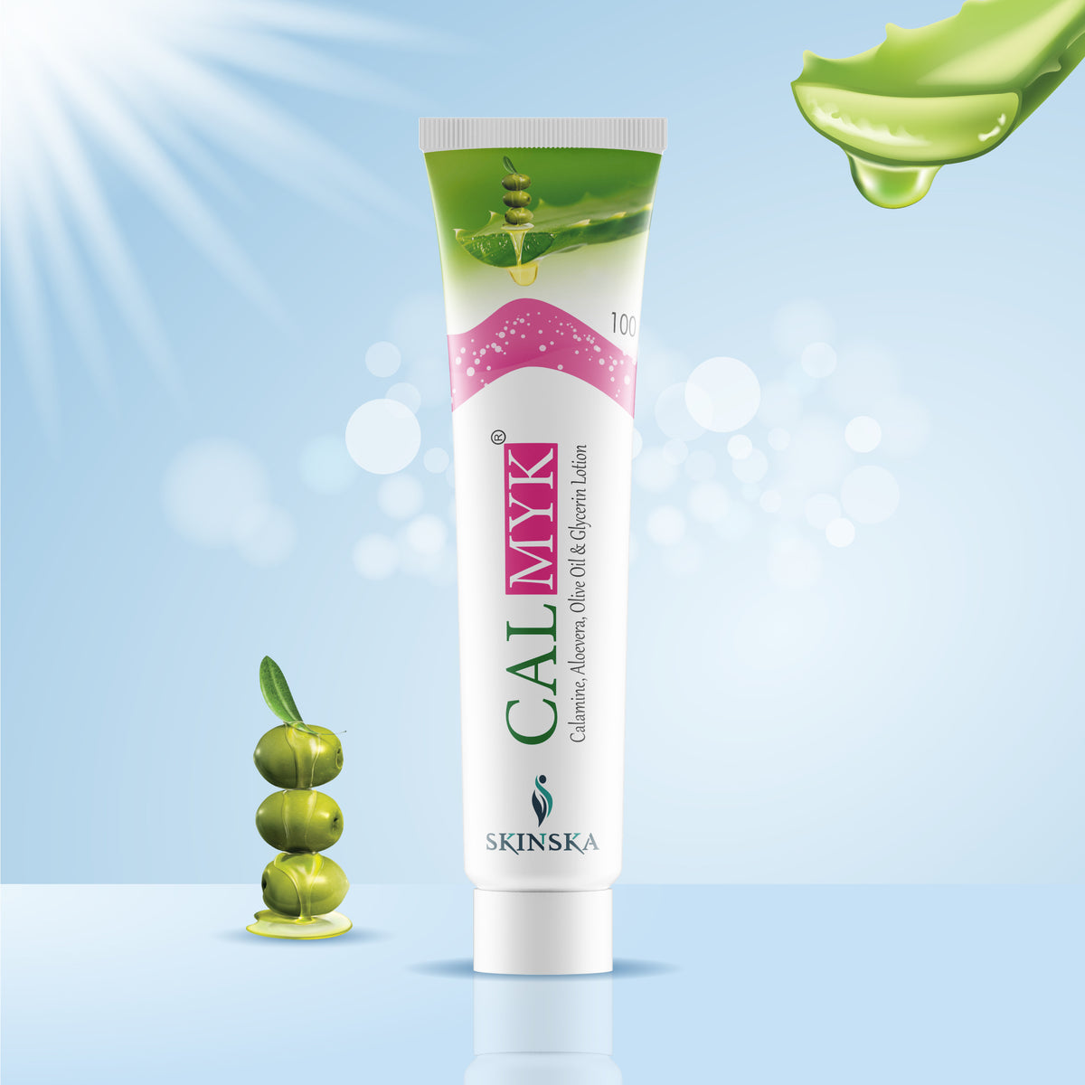 Calmyk Anti - acne cream with calamine, olive oil and glycerine to prevent acne and inflammation