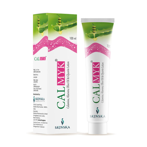 Calmyk Lotion with Calamine, Aloevera, Oilve Oil & Glycerine - Hydrate, Protect & Nourish
