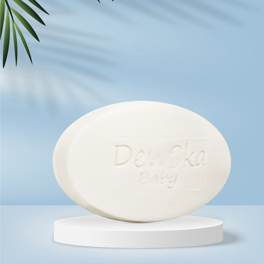 Dewska Baby bath soap rich in vitamin E, olive oil and aloe vera extracts for gentle moisturising