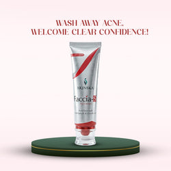 Faccia-S Anti-Acne Face Wash with Salicylic Acid & Glycolic Acid | For Oily & Acne-prone Skin
