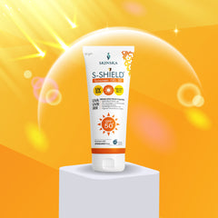 S- shield sunscreen gel spf 50 with Glycerin for youthful looking skin