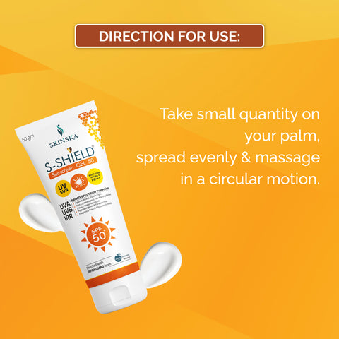 S-Shield Sunscreen Gel SPF 50+ PA+++ | Broad Spectrum UVA/UVB, Blue Light & IR Protection | Water-Resistant, Non-Comedogenic