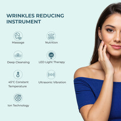 Skinska Glow Duo | Faccia LED Facial Massager + Ceroc C3 Vitamin-C Face Serum | Brightening & Firming Combo For Face & Neck