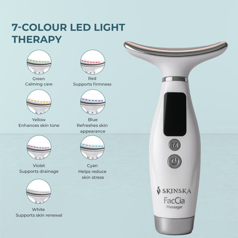 Faccia LED Facial Massager | A Classy At Home Facial Sculpting & Rejuvenation Experience | Refined skincare technology, beautifully designed for everyday luxury