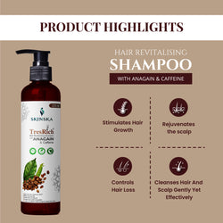 TresRich Revitalising Anti-Hair Fall Shampoo | With Anagain, Caffeine & Niacinamide