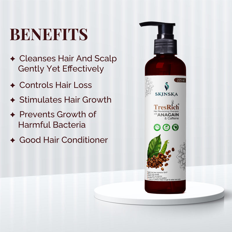 TresRich Revitalising Anti-Hair Fall Shampoo | With Anagain, Caffeine & Niacinamide