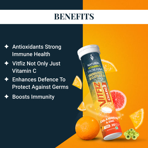 Vitfiz Charge Effervescent Tablets with 1000 Mg Vitamin-C