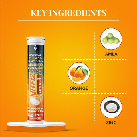 Vitfiz Charge Effervescent Tablets with 1000 Mg Vitamin-C
