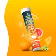 Vitfiz charge effervescent tablets with 1000 mg vitamin c for overall skin health