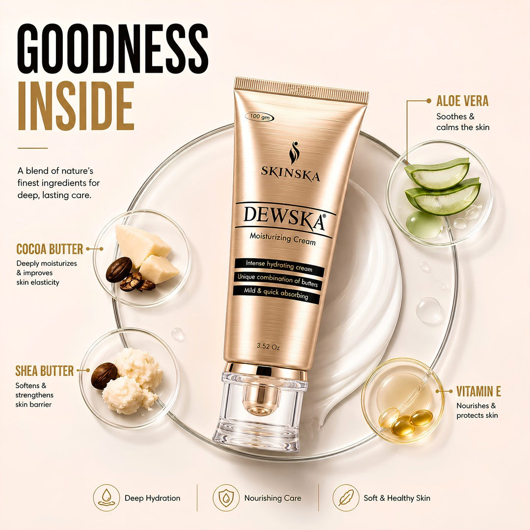 Dewska Moisturizing Cream | Deep Hydration for Dry, Rough & Flaky Skin