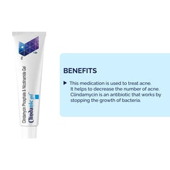 Clindanic gel, with clindamycin phosphate and nicotinamide gel for acne and anti-bacterial treatement