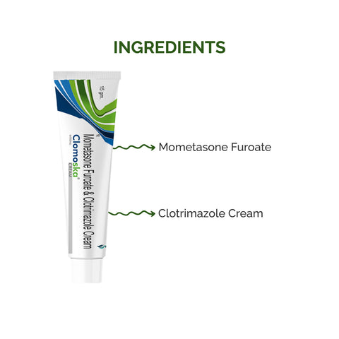 Clomoska cream with mometasone furoate and clotrimazole cream, for anti- fungal treatment and anti-inflammation