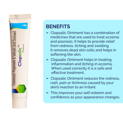 Clopsalic ointment with clobetasol propionate and salicylic acid ointment for anti-inflammation