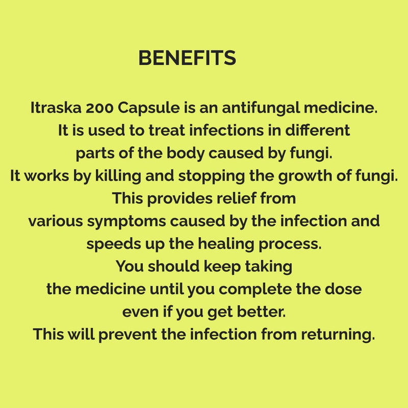 Itraska Capsule with Itraconazole - 200 mg