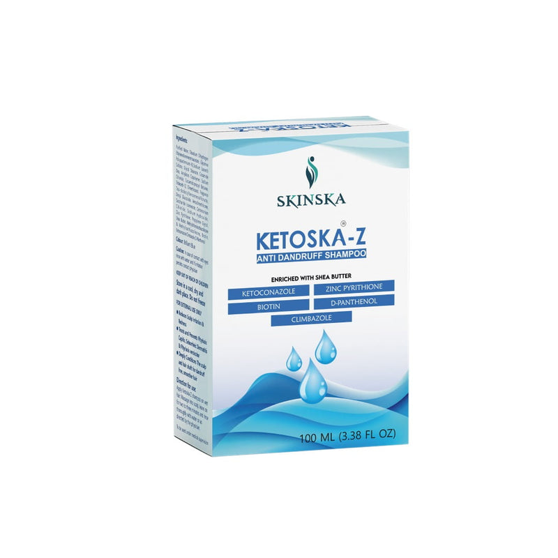 Ketoska-Z Anti Dandruff Shampoo with Ketoconazole & Zinc Pyrithione | For Dry, Itchy & Flaky Scalp