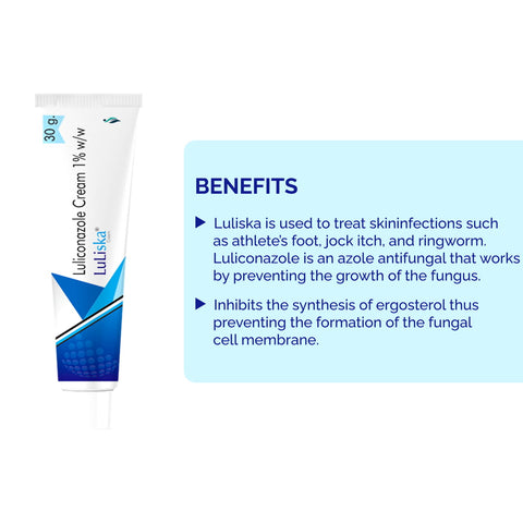 Luliska cream, with 1% w/w luliconazole cream, for antifungal treatement
