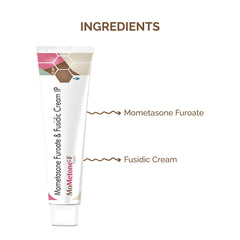 Mometone-F cream with Mometasone furoate and fusidic acid cream, for anti- bacterial and anti inflammatory action